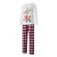 thumbnail image 4 of Conjunto navideño para padres e hijos Conjunto de ropa de dormir a cuadros con estampado de ciervos para el hogar (Mujer blanca-S) Tmvgtek Para estrenar, 4 of 6