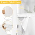 thumbnail image 3 of No Hook Black Polka Dots Shower Curtain with Snap in Liner Set, Modern Abstract Art Waterproof Fabric Bathroom Curtains with See Through Top Window, Hotel Style Long 72 x 84 Inch, 3 of 9