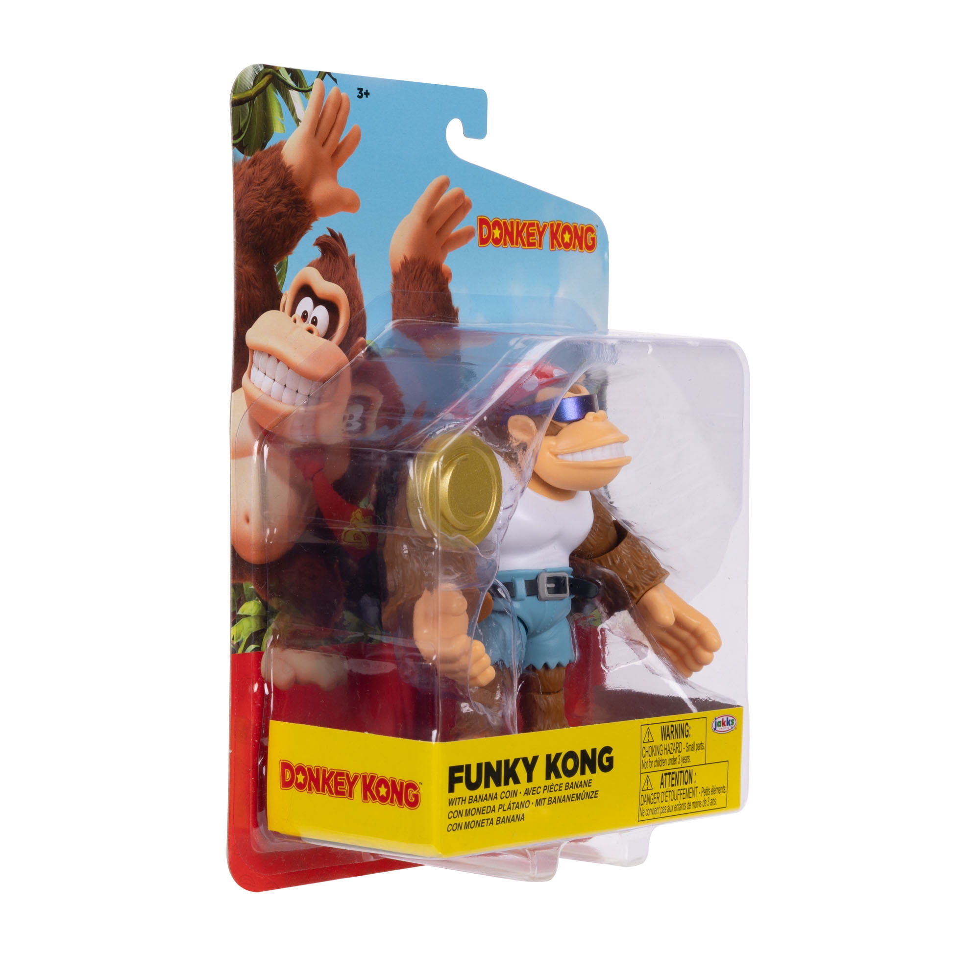 Nintendo 4 inch Funky Kong Action Figure with Banana Coin Accessory