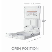 SafetyCraft Vertical Baby Changing Station, Wall-Mount, 100-EV-SC, Gray