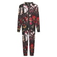 thumbnail image 5 of Hazbin Hotel Men's Hooded Jumpsuit - Zip Up One Piece Pajamas Soft Cozy Winter Warm Plush Loungewear, 5 of 8