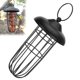 thumbnail image 1 of Comedero Para Pájaros, Techo Extraíble Negro De Gran Capacidad, Comederos Para Pájaros Enjaulados Firmes De 7,9x4,1 Pulgadas Para Zoológico Para Exteriores, 1 of 8