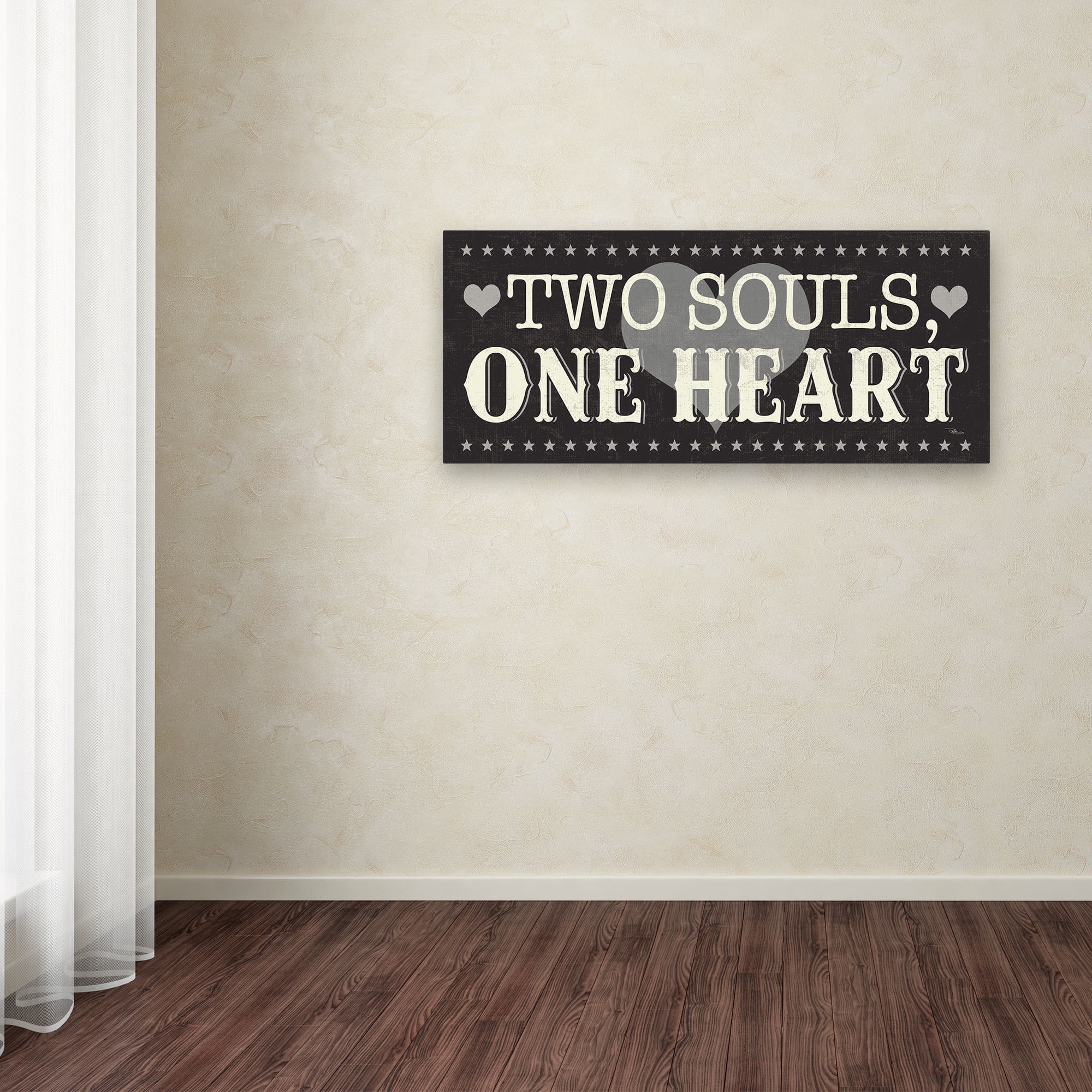 Trademark Fine Art "L-O-V-E V Black" Canvas Art by Pela Studio