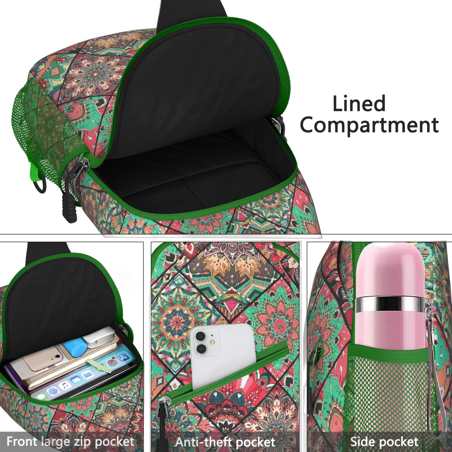 Artistic Home Accents Travel Daypack Anti-Theft Shoulder Backpack for Hiking Vintage & Organized