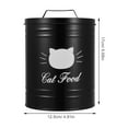 thumbnail image 2 of TABLZONE Airtight Iron Pet Food Storage Bin Sealed Cat Food Container Black, 2 of 8