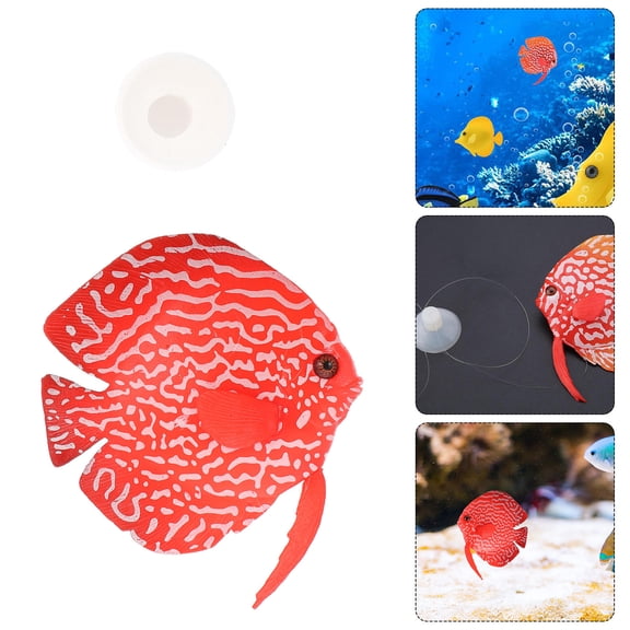 HONMEET Silicone Fish Aquarium Ornament, 1Pc Artificial Fish Decoration for Realistic Underwater Landscaping