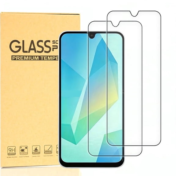 Hotpom Screen Protector for Samsung Galaxy A16 5G / A17 5G, Fingerprint-Resistant Bubble Free HD Clear Tempered Glass Film 2 Pack