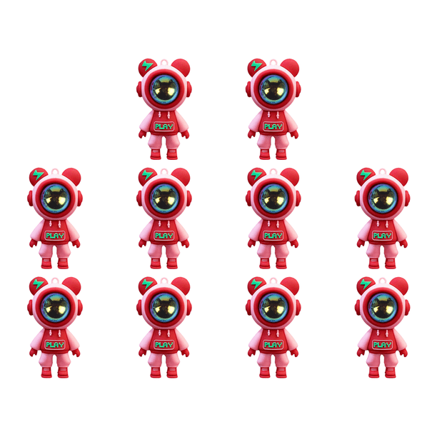 Lindo Coche Aire Perfume Clip Dibujos Animados Astronauta Ambientador () Rojo