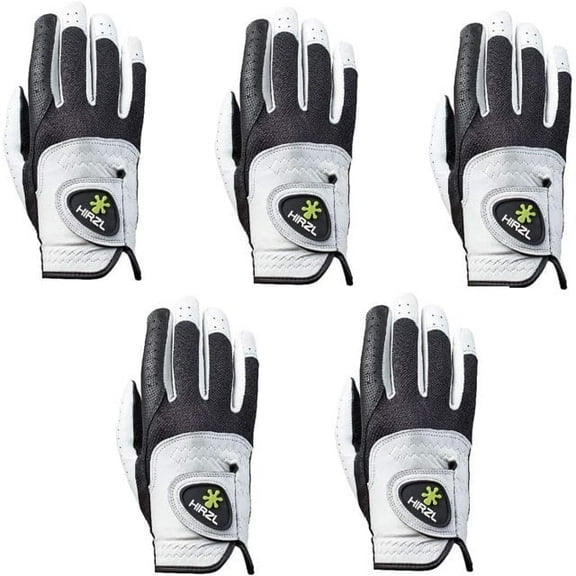 HIRZL Men's Golf Gloves - Trust Control 2.0, Leather, Ultimate Grip, Pack of 5