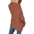 thumbnail image 5 of Long Sleeve Women's Open Front Batwing Fuzzy Knit Sweaters Chunky Cardigan, 5 of 7