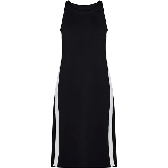 Spanx Aire. Side Stripe Midi Dress Very Black L