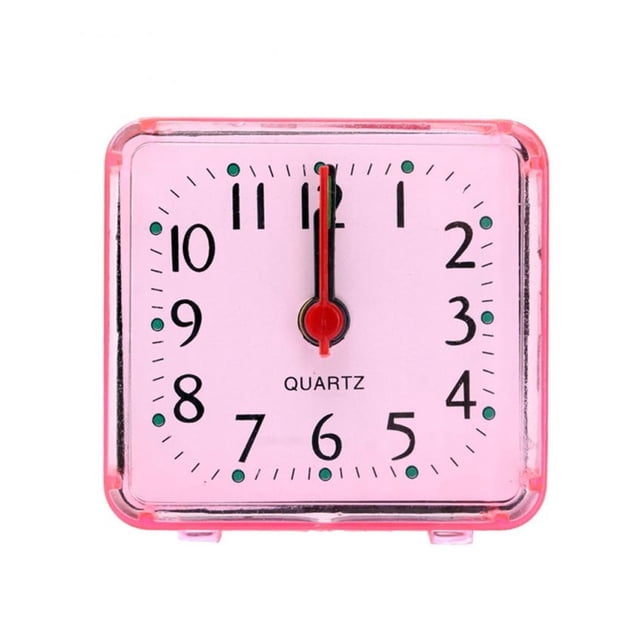 Reloj despertador digital de mesita de noche, pequeño, silencioso, sin tictac, de cuarzo, funciona con pilas, for decoración de escritorio y mesa del hogar