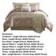 thumbnail image 5 of Eve 10 Piece King Size Poly Velvet Comforter Set, Foil Pattern, Blush Pink- Saltoro Sherpi, 5 of 5