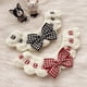 thumbnail image 4 of Dog Cat Crochet Bow Tie Collar Cute Knitted Scarf Plaid Pet Wool Bandana Collar with Flower Bell Cat Necklace, 4 of 4
