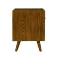 thumbnail image 5 of Maklaine Contemporary 24"W Wood Nightstand in Pecan Brown Finish, 5 of 11