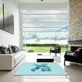 thumbnail image 7 of Ahgly Company Machine Washable Indoor Round Transitional Electric Blue Area Rugs, 3' Round, 7 of 7