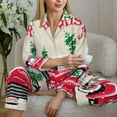 thumbnail image 4 of Goofa Merry Christmas 1 Printed Women’s 2 Piece Pajama Set Super,Pajamas Women's Long Sleeve Sleepwear Soft Button Down Loungewear Pjs Lounge Set Nightwear-X-Large, 4 of 9