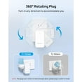 thumbnail image 3 of 2 Prong Outlet Extender 2 Pack, 3 Prong Adapter with 360 Rotating Plug, Wall Outlet Splitter with 6 AC Charger, Travel Power Adapter for US to Japan, Non-Grounded Plug Extender for Old House, 3 of 4