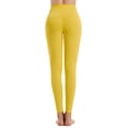thumbnail image 6 of Huresd Womens High-WaistedFull Length Yoga Pants Tummy Control Stretchy Workout Lounge Legging 28'' Yellow M, 6 of 6