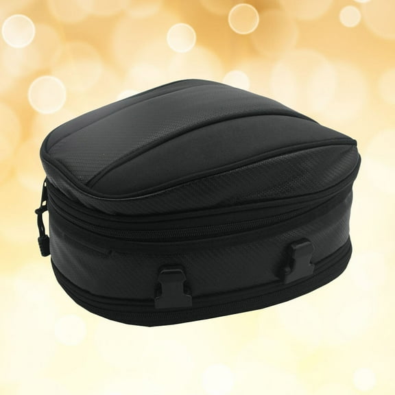 Milisten Black Expandable Motorcycle Tail Bag - Bike Storage Accessory for Motorcycles and Touring