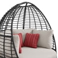 thumbnail image 4 of Fresca Twin Egg Chair Dark Grey and Olefin Beige with 3 Pillows, 4 of 8