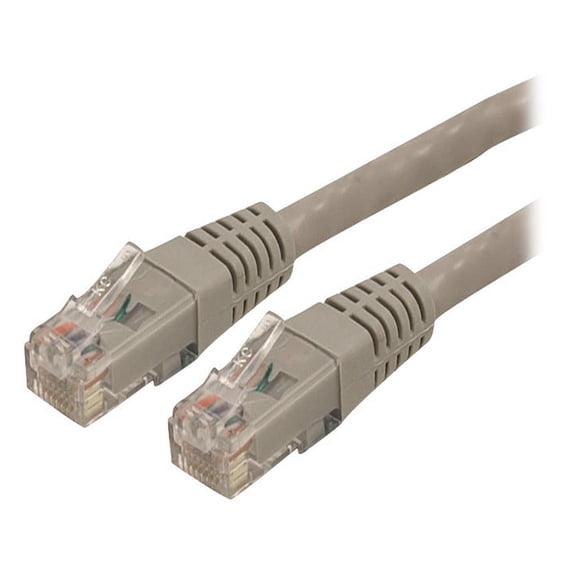 StarTech 5ft CAT6 Ethernet Cable - Gray CAT 6 Gigabit Ethernet Wire -250Mhz 100W PoE RJ45 UTP Molded Network Patch Cord with Strain Relief (C6PATCH5GR)