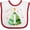White and Red, variant on Inktastic 1st Birthday Green Christmas Tree with Yellow Star Boys or Girls Baby Bib