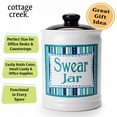 thumbnail image 6 of Cottage Creek Ceramic Swear Jar Piggy Bank, White, 6 of 6