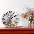 thumbnail image 2 of Rabbit Flowers White 10 inch Wall Clocks Non Ticking Easy to Read Battery Decorative for Home Bathroom Kitchen Bedroom Living Room, 2 of 8