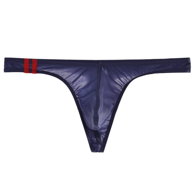 Tanga transparente de seda de hielo para hombre, ropa interior fina de cintura baja, sexy, con forma de U, pantalones cortos transpirables de verano para jóvenes