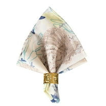 Everyday Luxuries Waterproof Matching Napkins for SeaBiscuit Tablecloth 17 x 17 Inch Stain and Wrinkle Resistant | Decorative SeaBiscuit Fabric Napkin for Indoor Outdoor Seating, Gatherings, Occasions