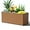 Brown, variant on Large Rectangle Planter Metal Brown Planter Box with a Drainage Hole and a Removable Divider Indoor Outdoor Porch Pots for Tall , Trees, Flowers 29.92" x 12.01" x 24.02" Brown