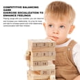 thumbnail image 4 of Tower Building Blocks Game, Wood Block Stacking Game Durable Educational  For Party Games, 4 of 8