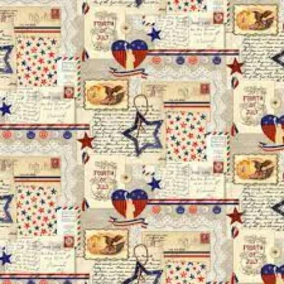 Springs Creative Patriotic Thoughts 100% Cotton Fabric sold by the yard