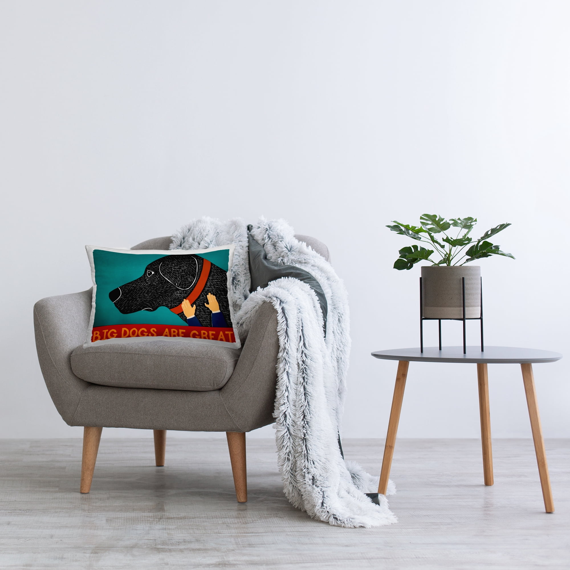Stupell Industries Big Dogs Are Great Decorative Printed Throw Pillow, design by Stephen Huneck