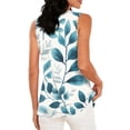 thumbnail image 4 of Pounoo Women's Floral Tank Tops Crew Neck Sleeveless Floral Print Casual Tops Summer Loose Fit Comfy Tunics Gift, 4 of 6