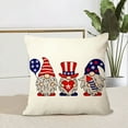 thumbnail image 4 of 4th of July PALIFEUR Pillow Covers, Patriots Pillow Cover 18 x 18 Inch, Indeoendence Day Throw Pillow Covers for Sofa Bedroom Coffice, Gnome Decorative Pillow Case, 4 of 7