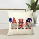 thumbnail image 4 of Funda de almohada del Día de la Independencia | Diseño de letras de la bandera estadounidense | Estuche de cojín de lino patriótico de EE. UU. para sofá de oficina | Cuidado fácil | Decoración del, 4 of 6