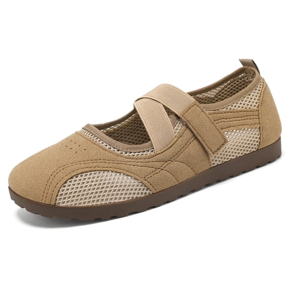 Mary Jane Flat Shoes Round Toe Ballet Flats for Women Sneakers Lightweight Non Slip Casual Walking Shoes Daily Office Commute Comfort Shoes for Ladies