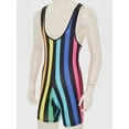 thumbnail image 3 of Jowowha Men's Sports Wrestling Singlet Sleeveless Athletic Jumpsuit One Piece Boxer Shorts Bodysuit Rainbow S, 3 of 7