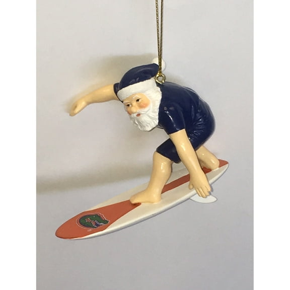 Resin Surfin Santa Ornament, University of Florida