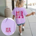 thumbnail image 2 of Gubotare Girls Shirts Trendy Girls' Puff Short Sleeve Shirts Summer Crewneck T Shirt Tops Tee Blouse (Light Purple,Size 3-4 Years), 2 of 6