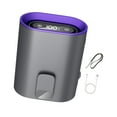 thumbnail image 2 of Ventilador de cintura portátil con pantalla LED y linterna recargable con clip. Gris, 2 of 9