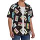 thumbnail image 2 of Balery Colorful Retro Tape Camisa Casual de Manga Corta con Botones para Hombre, Texturizada, Estilo Cubano, para Playa, Verano-XX-Large, 2 of 5