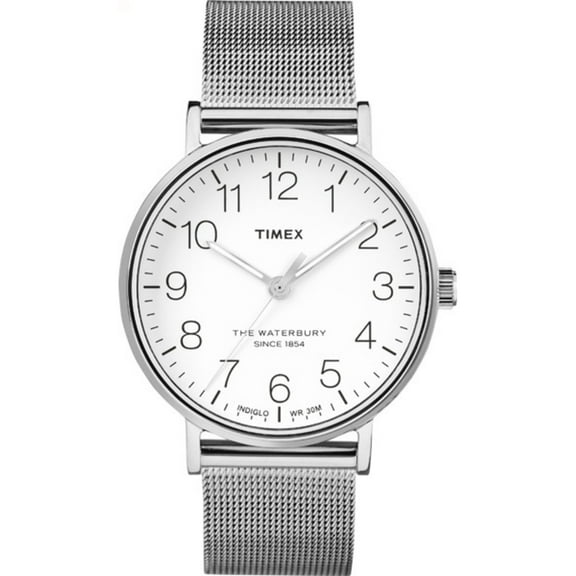 Timex Men's Waterbury Classic 40mm White Dial Mesh Band Watch TW2R25800