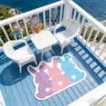 thumbnail image 5 of Horivan Easter Egg Floor Mat Non Slip Waterproof Indoor Outdoor Rug for Porch Entryway Home Decor Spring Holiday Rabbit Welcome Doormat Irregular Shaped, 5 of 9