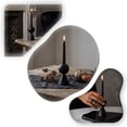 thumbnail image 7 of Vintage Black Iron Candle Holders, Gothic Taper Candlestick Stands with Matte Finish, Heavy Metal Table Centerpiece for Halloween Dinner Party Mantel and Home Decor, 7 of 7