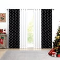 thumbnail image 2 of Pinewave Mix and Match Black Curtains and White Sheers for Living Room,Silver Moroccan Blackout Drapes,52W"x95L"x4,Grommet Top, 2 of 6