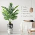 thumbnail image 3 of Artificial Tree in Contemporary Planter, Fake Areca Tropical Palm Silk Tree for Indoor and Outdoor Home Decoration - 66" Overall Tall (Plant Pot Plus Tree), 3 of 5