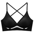 thumbnail image 6 of Backless Bra for Women,Low Back Bra,Halter Bra,Bra for Backless Dress Padded Low Cut Seamless V Neck Criss-Cross Multiway Convertible Bras Invisible Full Coverage Wireless Straps Comfort Bra Black S, 6 of 6